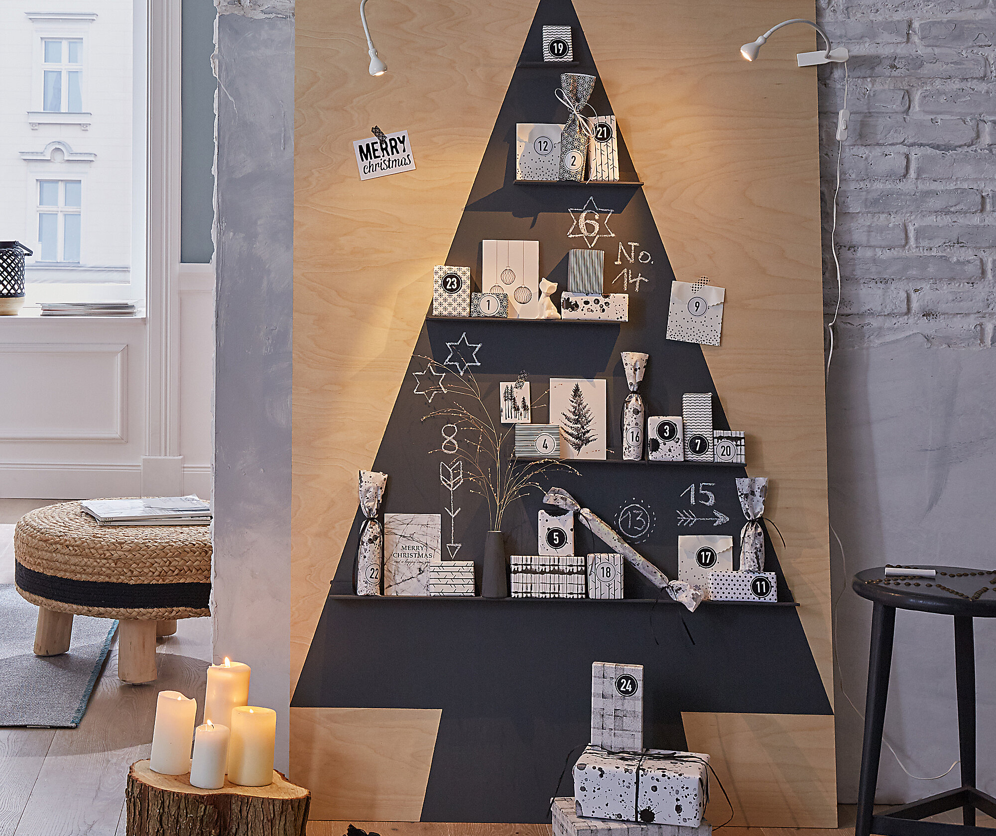 Adventskalender im Tafel-Look