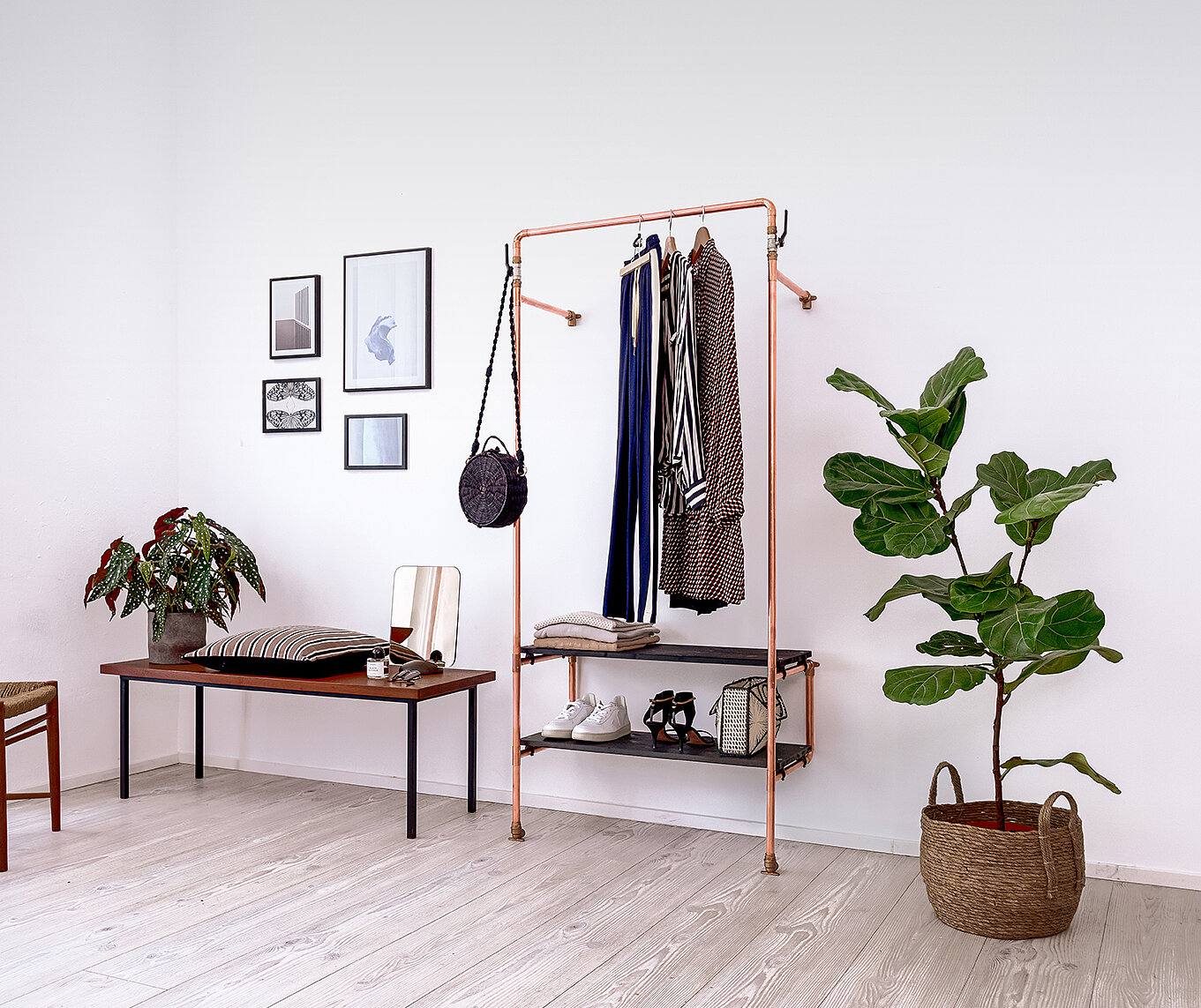 Garderobe aus Kupfer