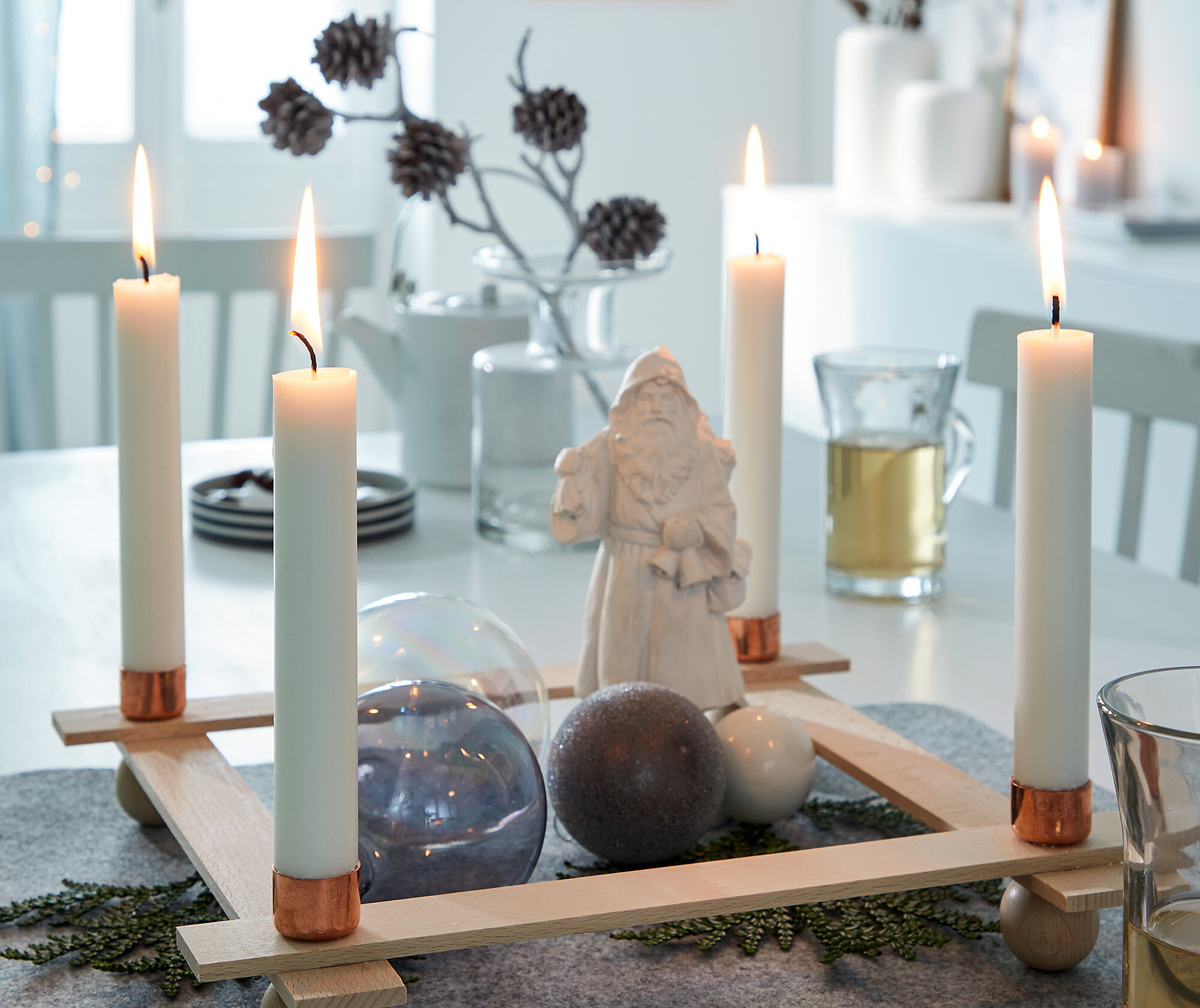 Moderner Adventskranz