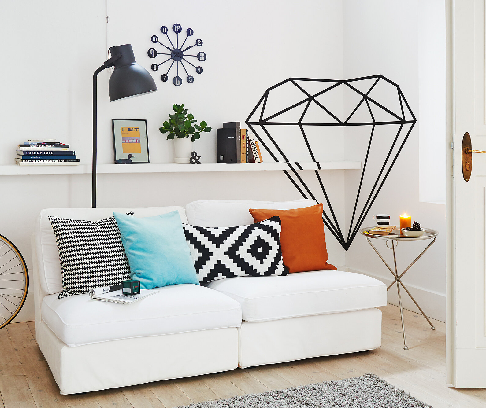 Tape Art: Diamant in 3-D Optik