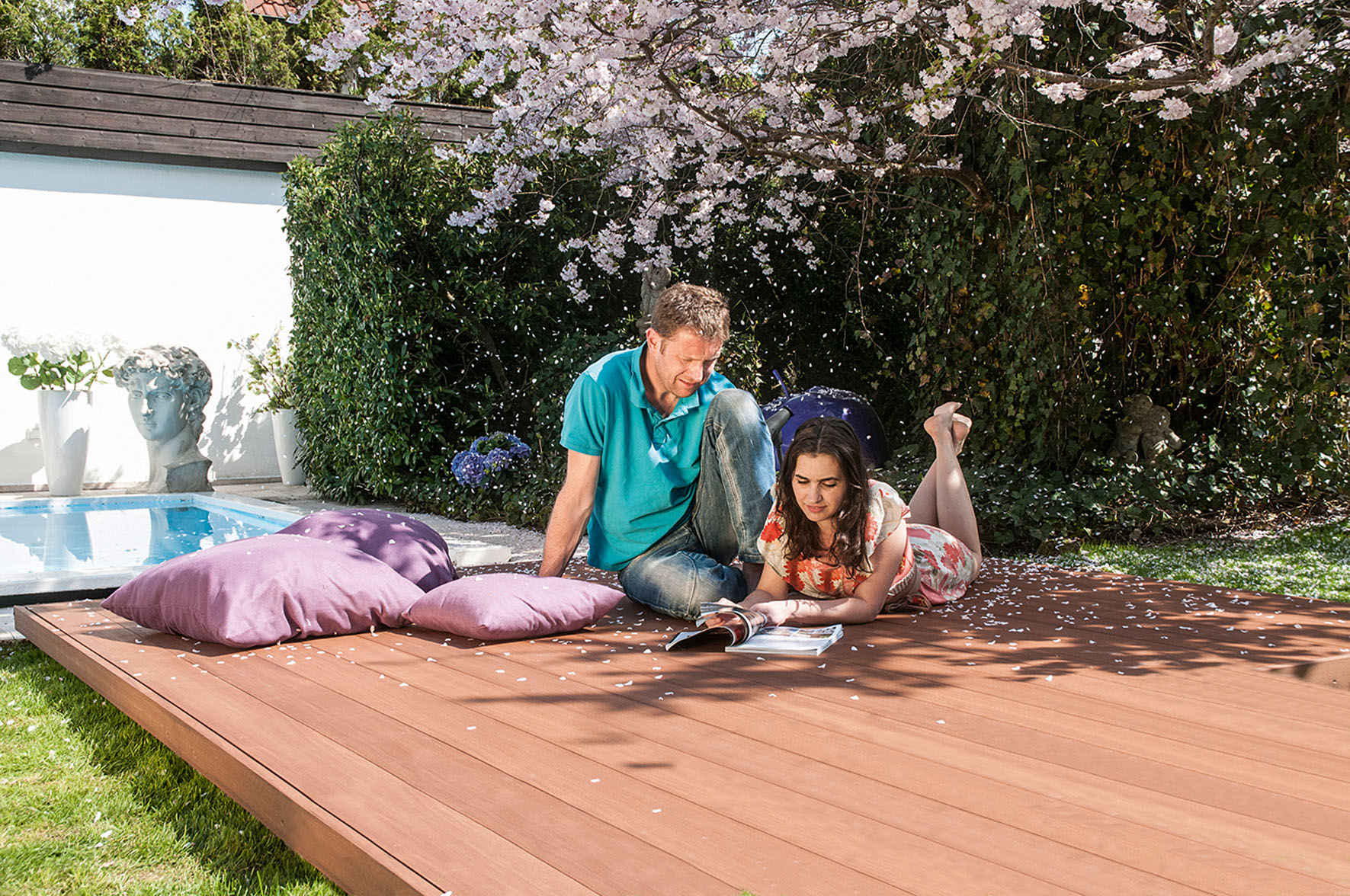 Statt Holz: Terrassendielen aus Reishülsen